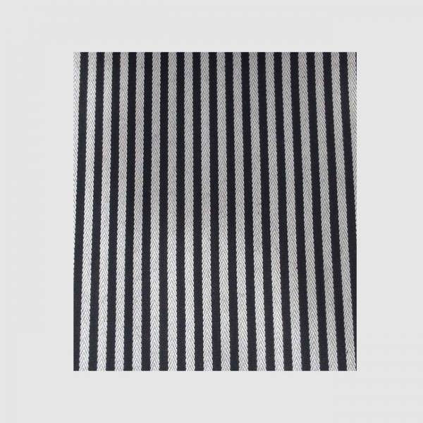 Black with silver stripe