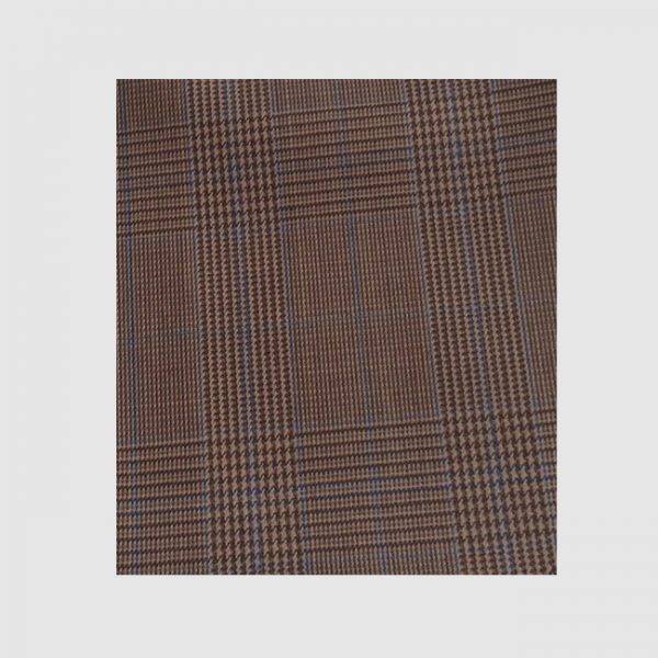 Dark Brown with Blue Checks