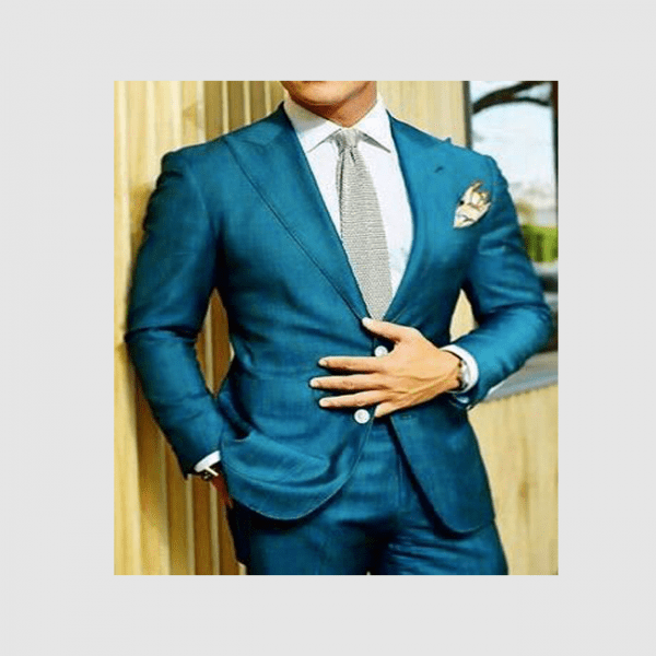 Blue Suit With Tie
